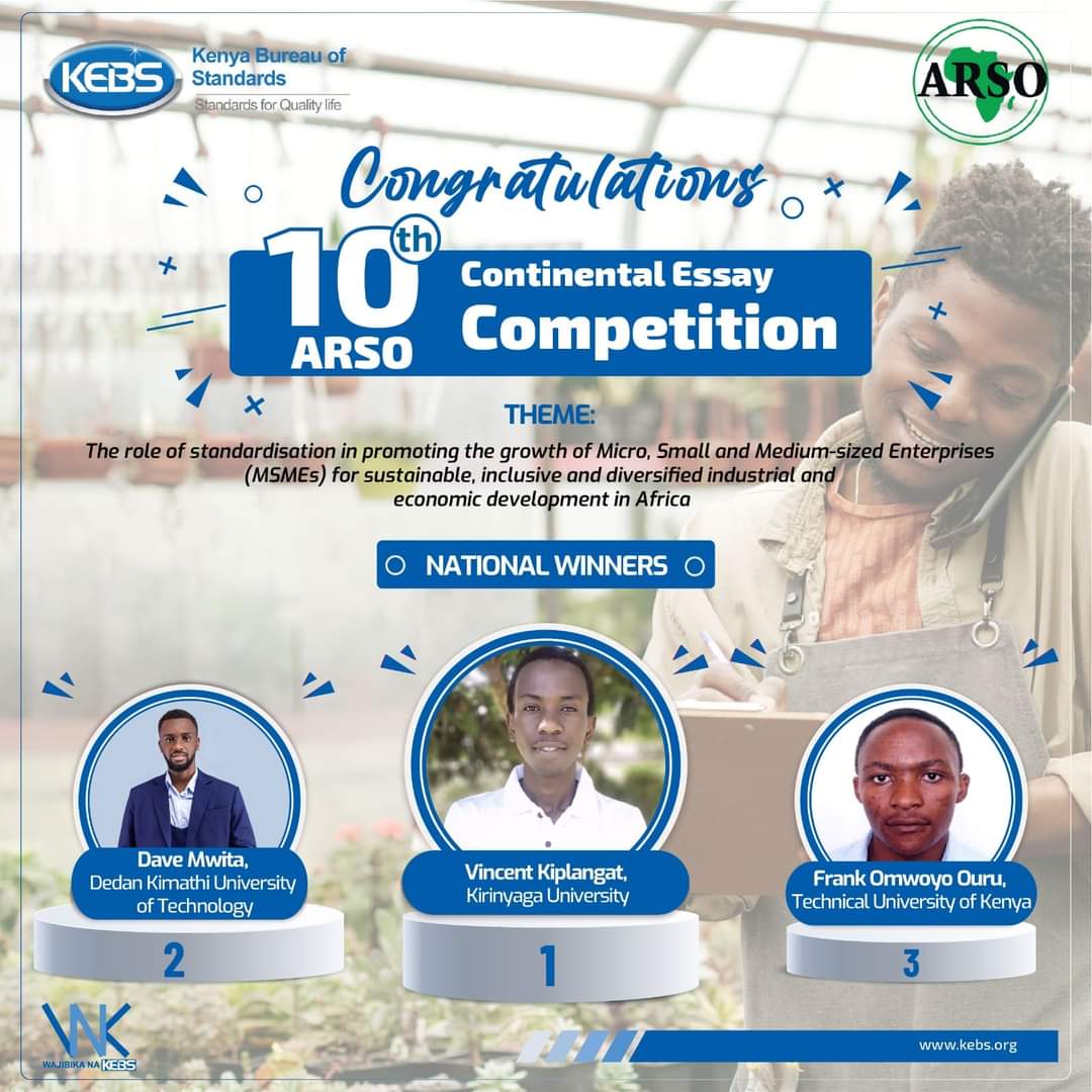 TUK Chemistry Student Wins ARSO Essay Competition 