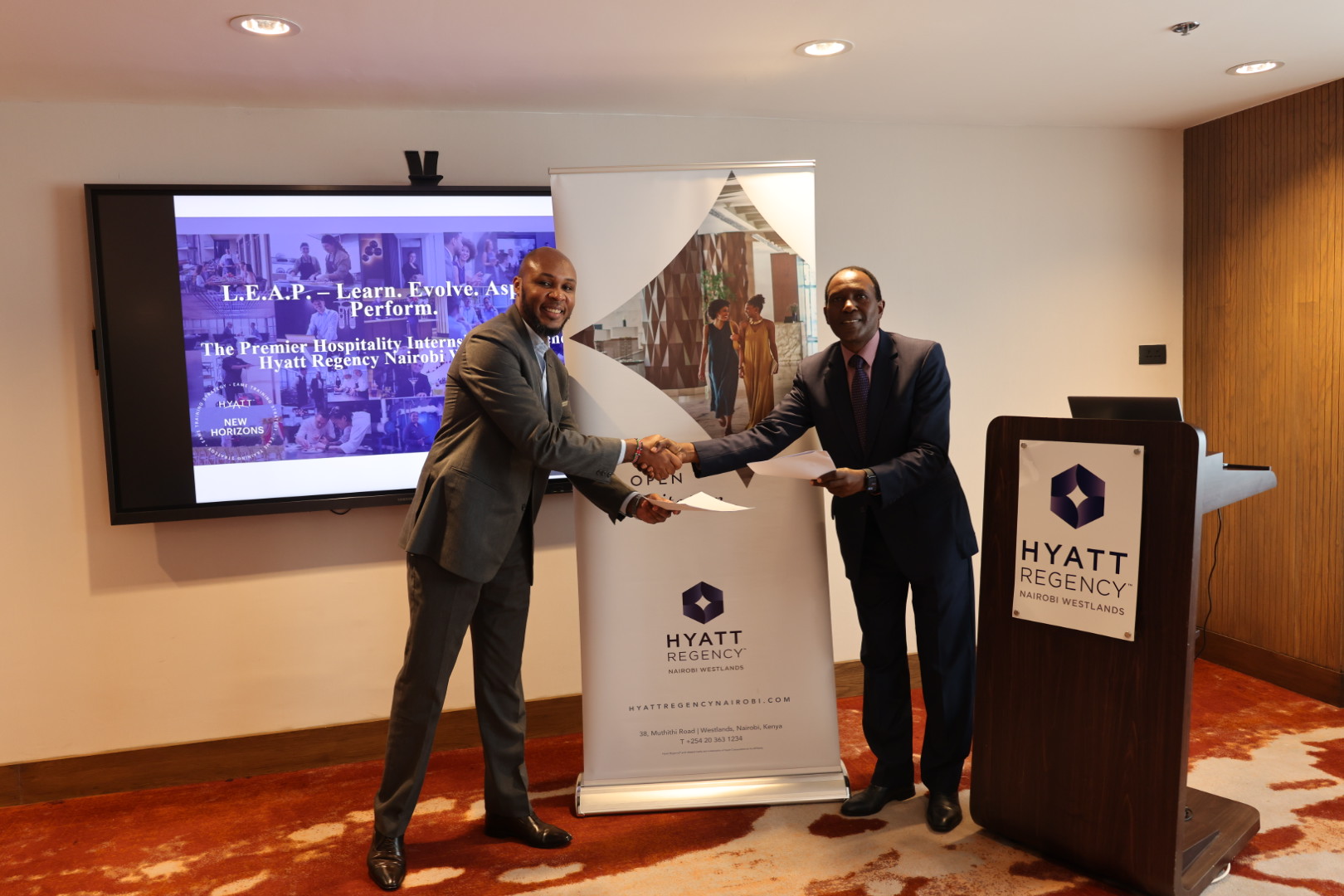 Prof Wambua when he led a TU-K delegation to Hyatt Regency Nairobi Westlands